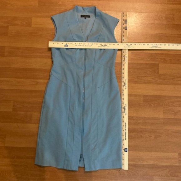 Lafeyette 148 New York Light Blue Sheath Dress Size 2 - Picture 3 of 6